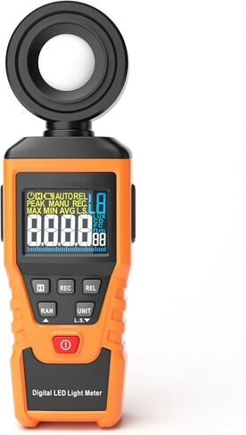 Meichoon Handheld Digital Light Meter عداد الإضاءة عالي الدقة يتراوح ما يصل إلى 100000lux لنباتات التصوير الفوتوغرافي in Saudi Arabia