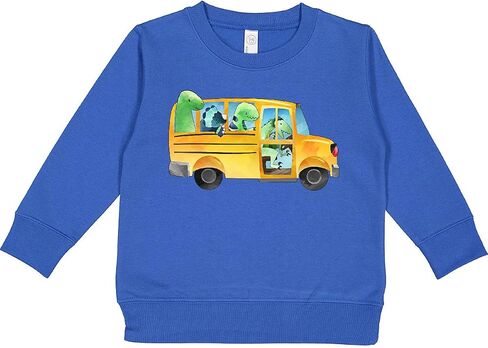 inktastic Back To School Bus with Dinosaurs Toddler Sweatshirt in Saudi Arabia
