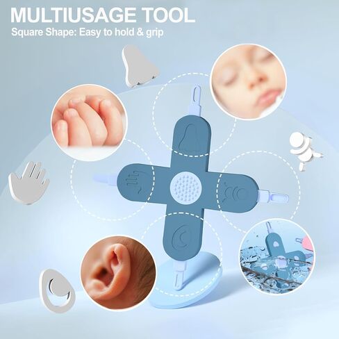 Royal Angels 4-in-1 الأنف ، الأظافر والأذن شمع ، شمع الأذن تنظيفها بأمان ، نصائح Baby Booger & Nail (2 كم في المربع) (الأرجواني الأزرق) in Kuwait