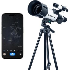 تلسكوب الانكسار للبالغين مع AZ Mount Travel Telescope 70mm فتحة 300 مم هدية علم الفلك هدية كاملة متعددة المغلفة مع محول ترايبود وهاتف ، مكافأة 1 سنة خريطة خريطة مجانية in Saudi Arabia