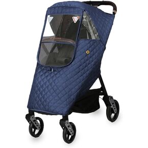 Rain Cover for Stroller, Universal Stroller Rain Cover Winter, Baby Travel Weather Shield Windproof and Waterproof Protect from Dust and Snow (Blue) in Saudi Arabia