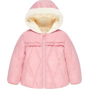TUONROAD Baby Girls Coat Warm Toddler Puffer Jacket Hooded Winter Outerwear for 1-6T in Saudi Arabia