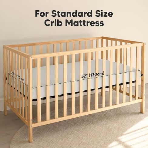 KeaBabies 2-Pack Muslin Crib Sheets for Boys, Girls - 100% Organic Cotton Fitted Baby Crib Mattress Sheet, Soft Breathable Standard Toddler Bed Cover Bedding Set, Neutral, Durable 52x28 (Greige) in Saudi Arabia