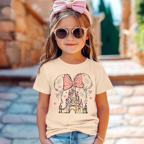 CM C & M Wodro Magic Kingdom Castle Shirt Toddler Baby Girls Magical Graphic Third T-Shirt Kids Summer Fairy Tale Tees Short in Saudi Arabia