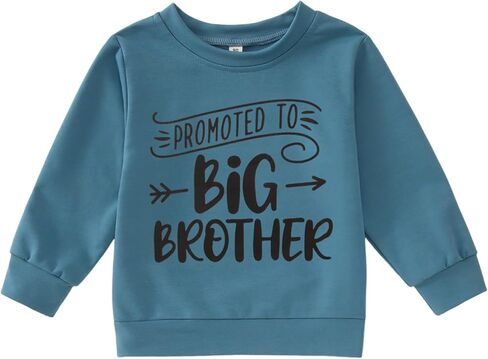 تم ترقيته إلى قميص Big Brother Sweatshirt لطفلة إعلان Baby Baby قميص Crewneck Pullover Long Sleeve Fall Tops in Saudi Arabia