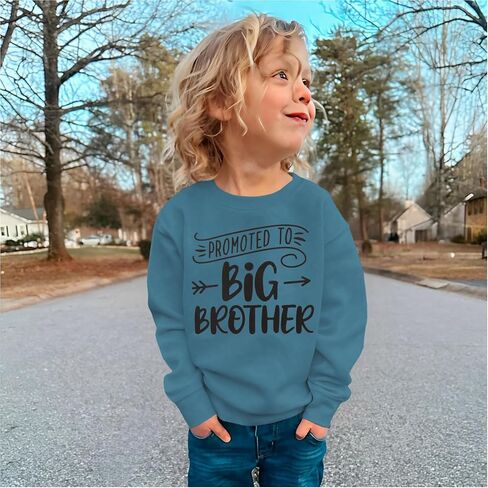 تم ترقيته إلى قميص Big Brother Sweatshirt لطفلة إعلان Baby Baby قميص Crewneck Pullover Long Sleeve Fall Tops in Saudi Arabia