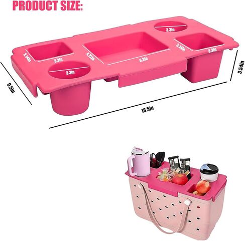 Organizer Tray Top for Bogg Bag X-Large - Cup Holder & Snack Tray Topper - For Stanley 30oz 40oz - EVA Water Proof Material - Tabletop Insert for Outdoor Beach Travel - Easy to Clean - White in Saudi Arabia