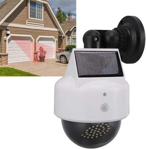 Pilipane Solar Solar Dummy Security Camera Outdoor Colar Colar Camerased Cameras مع تأثير تحذير LED الأحمر الوامض لمواد ABS للمتجر الداخلي في الهواء الطلق في الهواء الطلق in Saudi Arabia