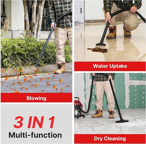 SHOP-VAC 3 GALLON 4.0 HP VACUUM WET/DRY مع وظيفة منفاخ ، خزان من الفولاذ المقاوم للصدأ ، فراغ متجر محمول مع عجلات ، يشمل المرشحات والخرطوم والملحقات ، مثالية للمرآب وورشة العمل in Kuwait