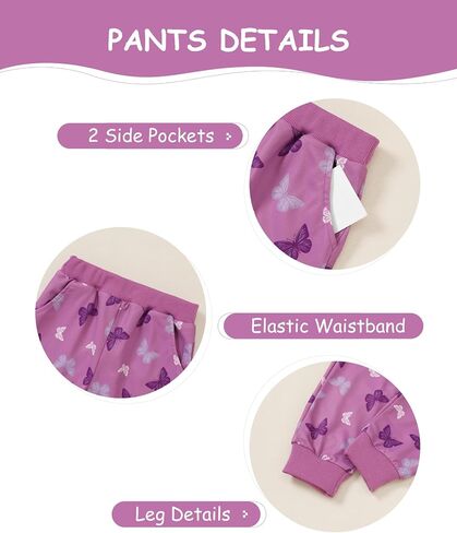 Wesidom Toddler Girl Clothes 3pcs ملابس صغيرة الفتيات الكشكش أعلى الأكمام in Kuwait