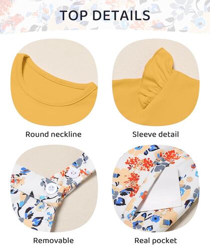 YUEMION Toddler Girl Clothes 2Pcs Baby Girl Outfit Fall Winter Clothing Floral Long Sleeve Top+ Overall Pants Set 18M-6Y in Kuwait