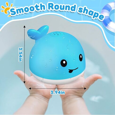 Gigilli Whale Bath Toy Sprinkler - Light Up Bath Toys for Kids Ages Infant Baby Toys - Toddler Bathtub Pool Water Table Toys Year Boys Girls Gifts Birthday Gifts in Saudi Arabia