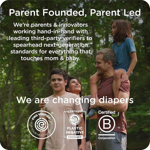 Our Diapers | EWG Verified Safe & Plant-Based Diapers | Leak Protection | Soft Organic Cotton Shell | Chlorine-Free Diaper for Sensitive Skin | Size 1 (7-14 lbs) 42 Count in Kuwait