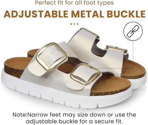 Genuine Leather Platform Sandals Wedge Chunky Platform Sandal-Women Sandals with EVA Memory Foam Sole and Cork Footbed in Kuwait