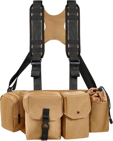 Camera Belt Camera Vest for Photographers,Vest Waist Pack for Lens | Multifunctional Camera Bag Adjustable Strap Suitable for Storing DSLR Camera Body Lens Smartphone Water Bottle(Black) in Saudi Arabia