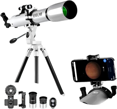70080 Astronomical Telescope for Students Beginners with Star Finder Software 80mm Fully Multi Coated Lens 28X 70X HD Magnification. in Saudi Arabia