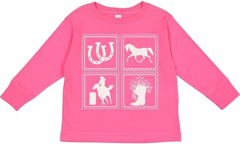inktastic Cowgirl Rodeo Horse Girl Toddler Toddler Long Sleeve T-Shirt in Kuwait