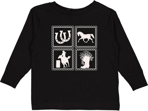inktastic Cowgirl Rodeo Horse Girl Toddler Toddler Long Sleeve T-Shirt in Kuwait
