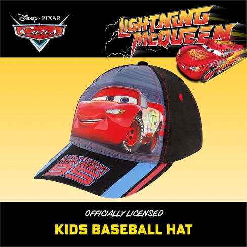 Disney Boys Baseball Cap, Lightning McQueen Adjustable Toddler Hat, Ages 2-4 Or Boy Hats For Kids Ages 4-7 in Kuwait
