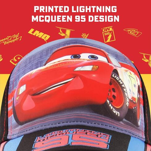 Disney Boys Baseball Cap, Lightning McQueen Adjustable Toddler Hat, Ages 2-4 Or Boy Hats For Kids Ages 4-7 in Kuwait