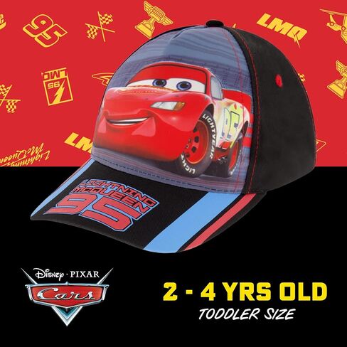 Disney Boys Baseball Cap, Lightning McQueen Adjustable Toddler Hat, Ages 2-4 Or Boy Hats For Kids Ages 4-7 in Kuwait