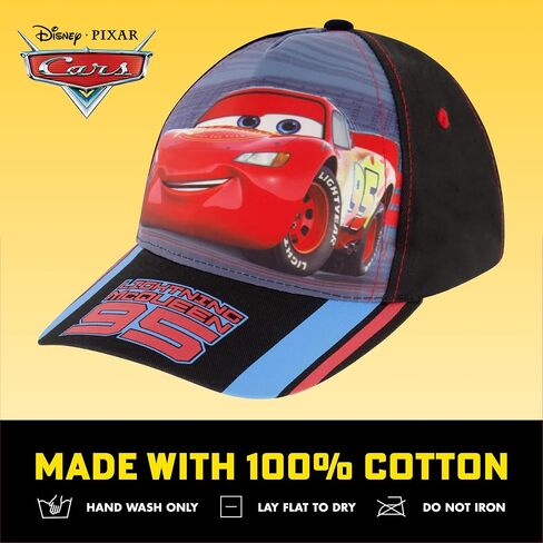 Disney Boys Baseball Cap, Lightning McQueen Adjustable Toddler Hat, Ages 2-4 Or Boy Hats For Kids Ages 4-7 in Kuwait