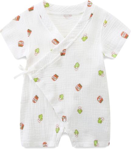 Baby Kimono Robe Romper with Traditional Korean Design Prints 100% Cotton in Saudi Arabia
