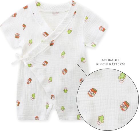 Baby Kimono Robe Romper with Traditional Korean Design Prints 100% Cotton in Saudi Arabia