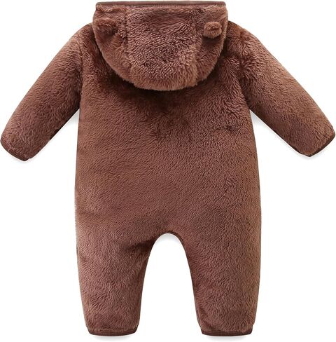 Babymine Baby Romper Infant Hooded Jumpsuit Long Sleeve Footed Onesie Outwear Outfits in Saudi Arabia