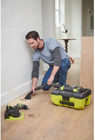 Ryobi 18-Volt One+ 3 Gal Project Project Wet/Dry Plower مع سعة تخزين ملحق (البطارية-البطارية فقط-لا يتم تضمين الشاحن) in Kuwait