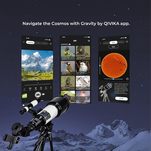 تلسكوب الانكسار للبالغين مع AZ Mount Travel Telescope 70mm فتحة 300 مم هدية علم الفلك هدية كاملة متعددة المغلفة مع محول ترايبود وهاتف ، مكافأة 1 سنة خريطة خريطة مجانية in Saudi Arabia