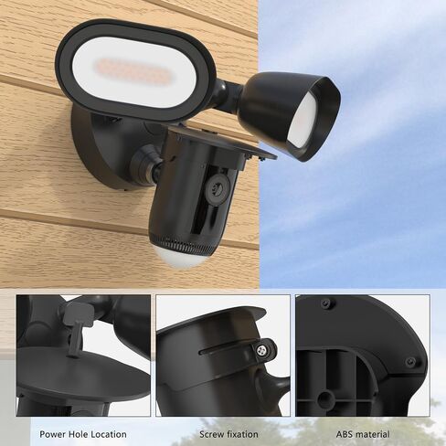 HOLACA Sun Rain Camera Cover for Floodlight Cam Wired Pro-Black (White) in Saudi Arabia