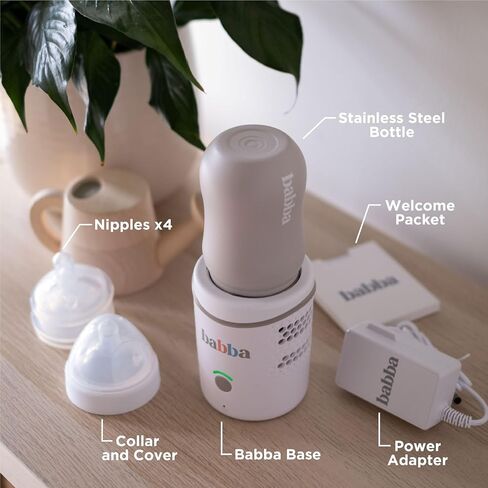 Babba Baby Bottle Cooler and Warmer - Both refrigerates and Fast Warming, Breast Milk Storage, Travel-Friendly and Portable, Smart app-Control, Perfect Temperature in Saudi Arabia