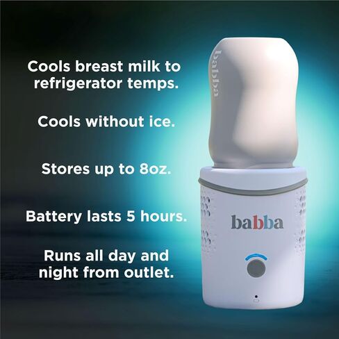 Babba Baby Bottle Cooler and Warmer - Both refrigerates and Fast Warming, Breast Milk Storage, Travel-Friendly and Portable, Smart app-Control, Perfect Temperature in Saudi Arabia