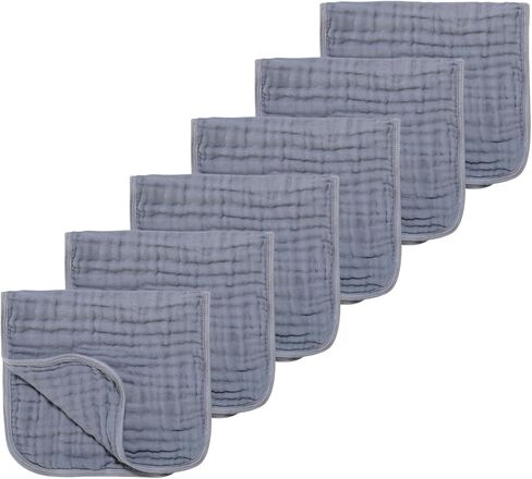 Muslin Solid Burp Cloths 100% Cotton Large 18''x10'' Extra Soft and Absorbent Multifunctional 6 Pack Baby Burping Cloth for Unisex Boys Girls (Red) in Saudi Arabia