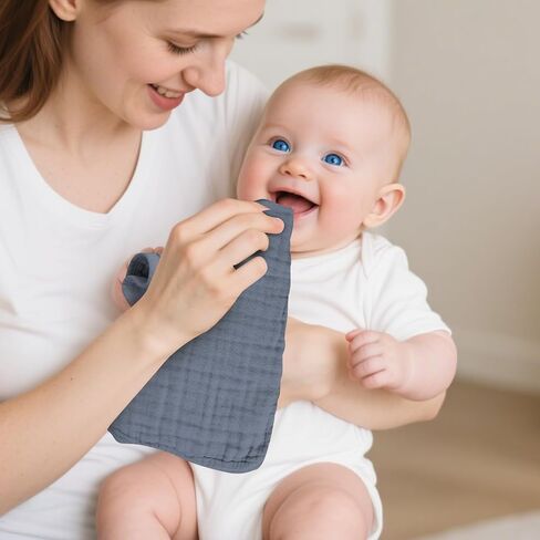 Muslin Solid Burp Cloths 100% Cotton Large 18''x10'' Extra Soft and Absorbent Multifunctional 6 Pack Baby Burping Cloth for Unisex Boys Girls (Red) in Saudi Arabia