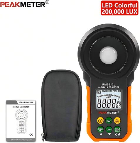PM6612 PM6612L Lux Meter 0~200,000lux Light Meter Pocket Design illuminometer lux/fc Photometer Tester Environmental Testing Light Meter Lux Meter Light illuminance lux Meter(PM6612L) in Kuwait