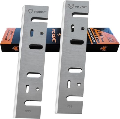 FOXBC 6-1/8 Inch Planer Blades Replacement For Ryobi JP-155 Portable Jointer, Makita 1805B 1805N Planer - Set of 2 in Saudi Arabia