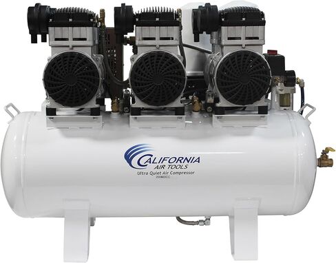 California Air Tools 20060CAD Powerful 6.0 HP Ultra Quiet and Oil-Free Air Compressor, 20 Gallon Tank, 78 dB Noise Level, with Automatic Drain Valve, 220V / 60Hz, Off White in Saudi Arabia