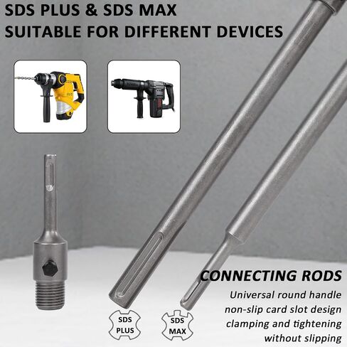 طقم منشار ثقب خرساني 9pcs مع SDS Plus & Max Shank Hole Hole مع 30/40/65/00/10/100 مم. in Saudi Arabia