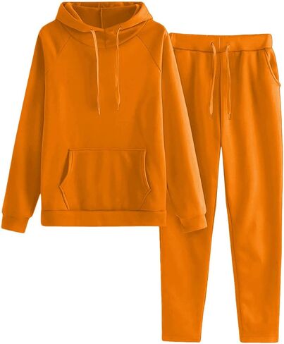 Womens 2 Piece Outfits Lounge Hoodie Sweatsuit Sets Oversized Sweatshirts Baggy Fall Comfy Sweatpants with Pockets in Kuwait