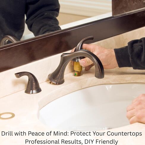 1-3/8 inch Diamond Hole Saw with Water Delivery System Guide for Quartz, Granite, Marble, Porcelain, Ceramic, Glass Tiles Includes Water Holding Guide 12 Pcs Double Sided Adhesive Pads for Locating in Saudi Arabia