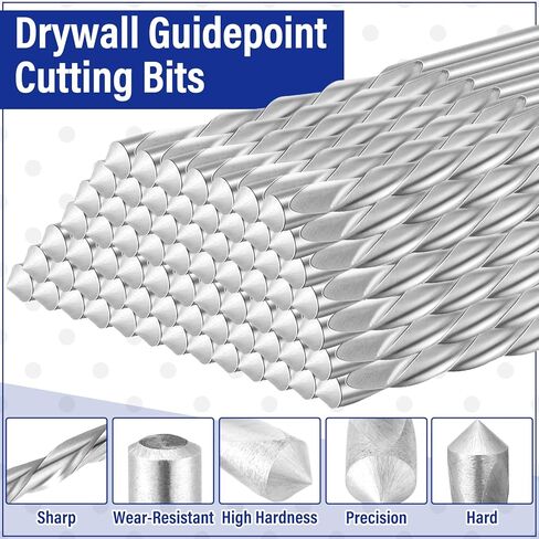 Tondiamo 50 Pcs Drywall Router Bits Drywall Drill Bits Guide Point Cutting Diameter Router Rotary Tools (5/32") in Saudi Arabia