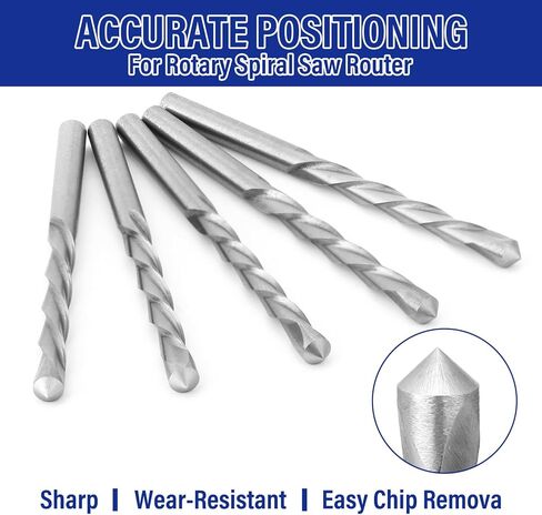 Tondiamo 50 Pcs Drywall Router Bits Drywall Drill Bits Guide Point Cutting Diameter Router Rotary Tools (5/32") in Saudi Arabia