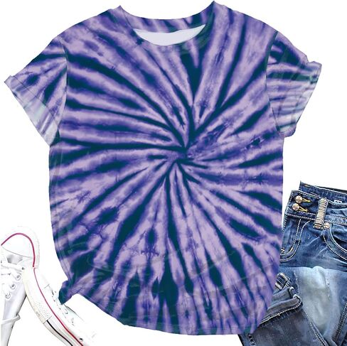 قوس قوس قزح TIE DYE TIRT للنساء المجوهرات in Kuwait