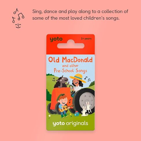 Yoto Old Macdonald & Other Pre-School Songs – Kids Musical Card for Use with Player & Mini All-in-1 Audio Device, Screen-Free Listening with Fun Singalong Music for Playtime & Travel, Ages 1+ in Saudi Arabia