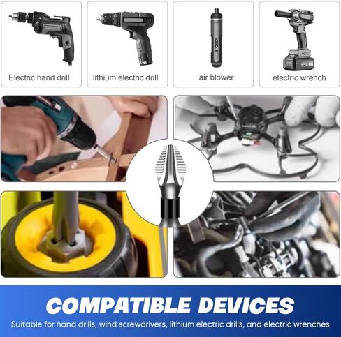 Saker Plus High-Magnetic Screwdriver Drill Bit Set, 6PCS Strong Magnetic Anti-Slip Electric Screwdriver Set for Electric Drill/Driver, 25 50 65 70 90 150mm(1Set) for Home DIY Professional Use in Saudi Arabia