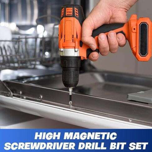 Saker Plus High-Magnetic Screwdriver Drill Bit Set, 6PCS Strong Magnetic Anti-Slip Electric Screwdriver Set for Electric Drill/Driver, 25 50 65 70 90 150mm(1Set) for Home DIY Professional Use in Saudi Arabia