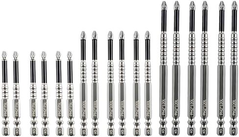 Saker Plus High-Magnetic Screwdriver Drill Bit Set, 6PCS Strong Magnetic Anti-Slip Electric Screwdriver Set for Electric Drill/Driver, 25 50 65 70 90 150mm(1Set) for Home DIY Professional Use in Saudi Arabia