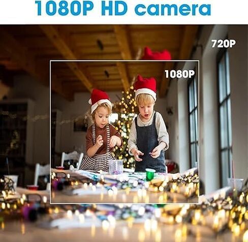 ehomful Hidden Camera Clock Wireless HD 1080p WiFi Spy Camera Camera Light Vision Surveillance Security Cam Cam للمنزل/المكتب/داخلي in Kuwait
